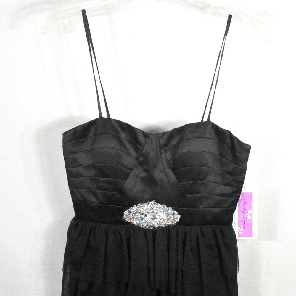 Hailey Logan by Adrianna Papell Black Lace Mini Dress 5/6 Whimsigoth Fairy